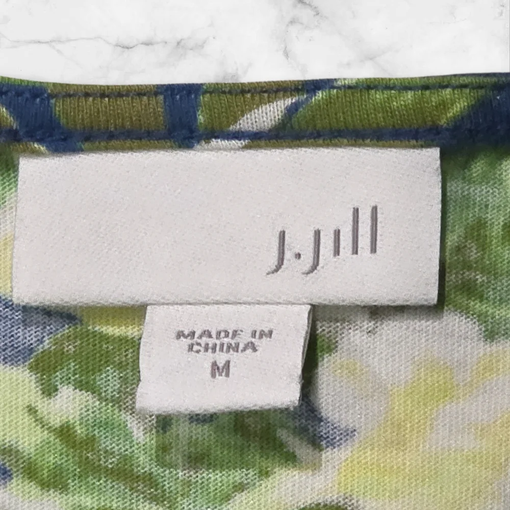 J.Jill Short Sleeve Tropical Shirt Top Blouse Size Medium (M) C88 - Picture 2 of 9